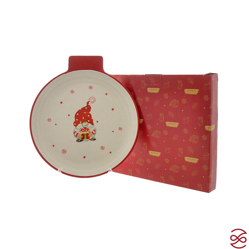 Блюдо сервировочное ёлочная игрушка Repast Гномы 26*23*3 см