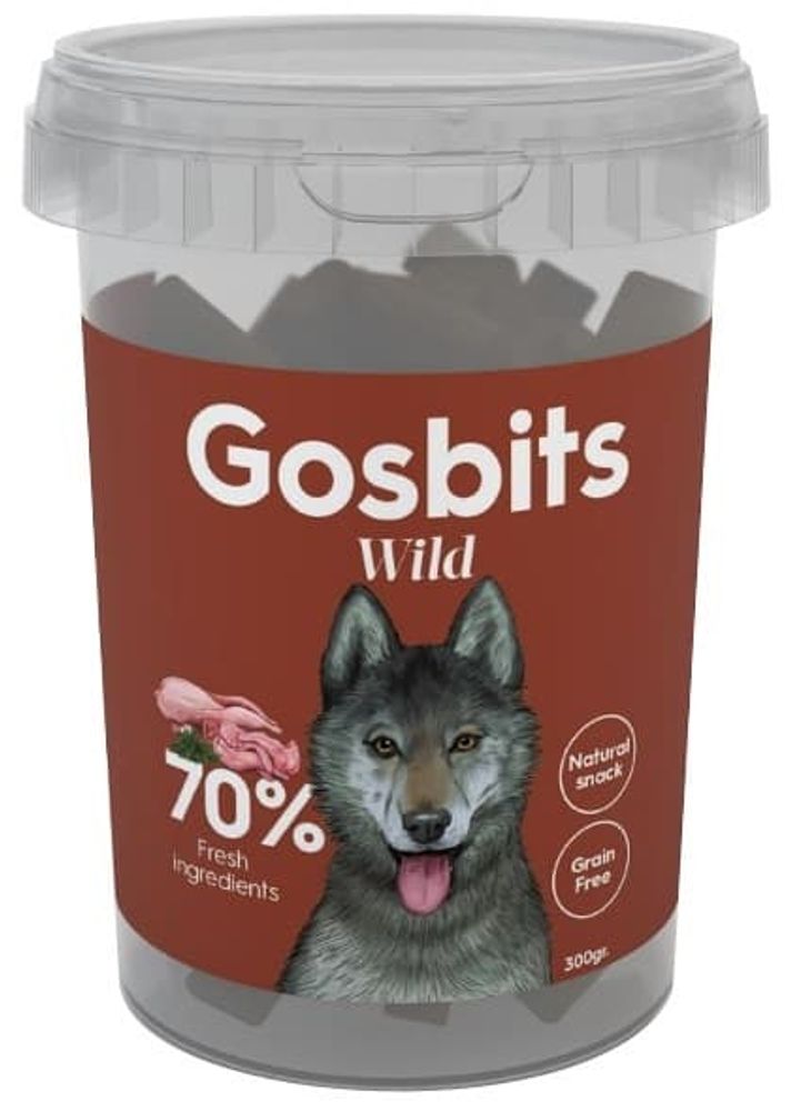 Gosbi GOSBITS WILD 300г Полувлажная кормовая добавка для собак. Перепелка и кролик Gosbi GOSBITS WILD 300г Полувлажная кормовая добавка для собак. Перепелка и кролик