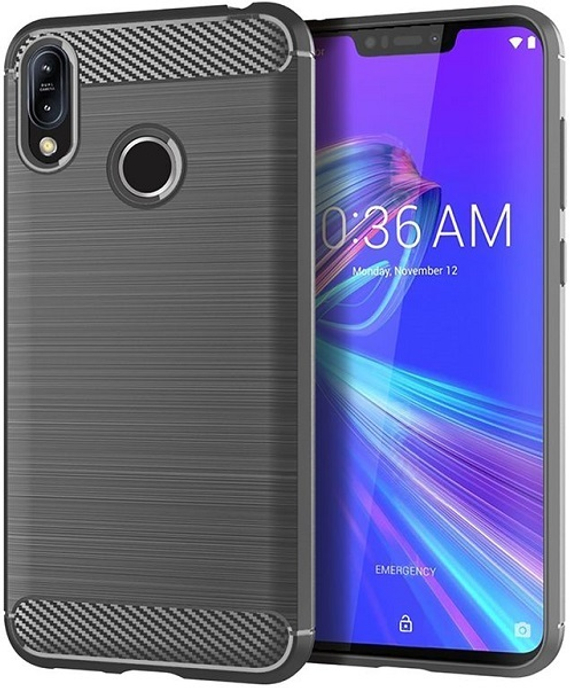 Чехол для Asus ZenFone Max M2 цвет Gray (серый), серия Carbon от Caseport