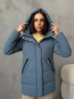 Куртка демисезонная удлиненная с капюшоном