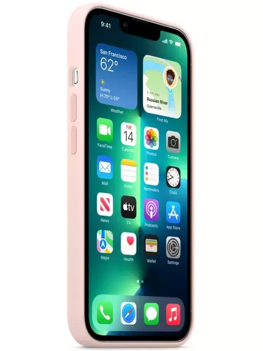 Чехол силиконовый для IPhone 13 Pro Max Chalk Pink (MM2R3ZE/A)