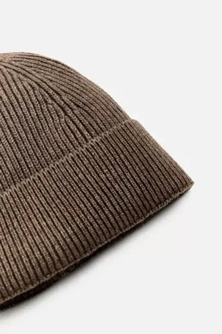 ZARA БАЗОВАЯ ШАПКА БИНИ, КОРИЧНЕВЫЙ