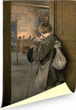 У дверей школы, художник Богданов-Бельский, картина Настене.рф