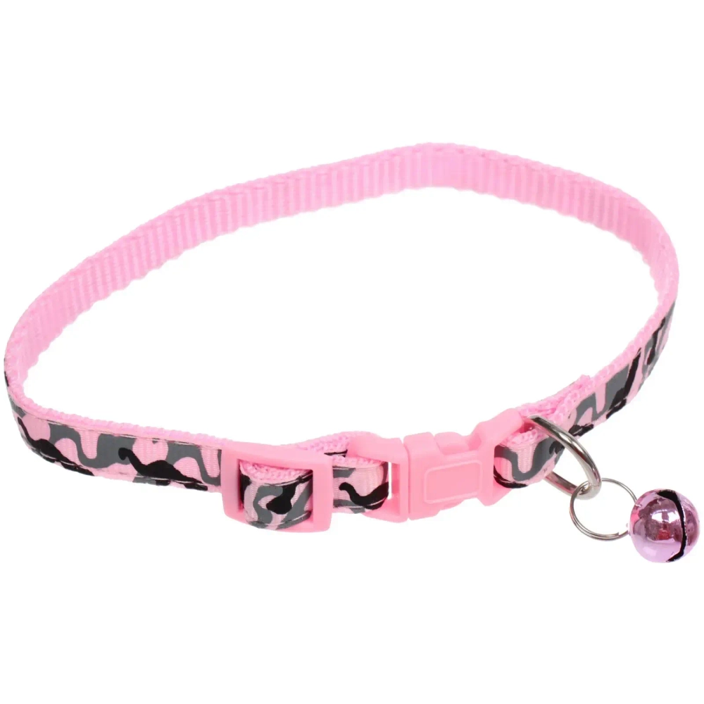 Ошейник с колокольчиком 1*19-32см «Zoo City-Милитари» микс цветов (минивложение 12шт)
