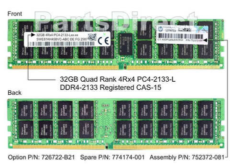 Модуль памяти HPE J9P84AA HP 32-GB (1x32GB) SDRAM DIMM