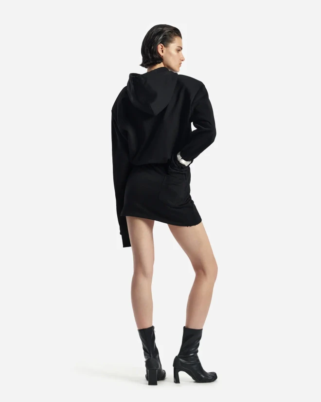Платье-худи в длине мини