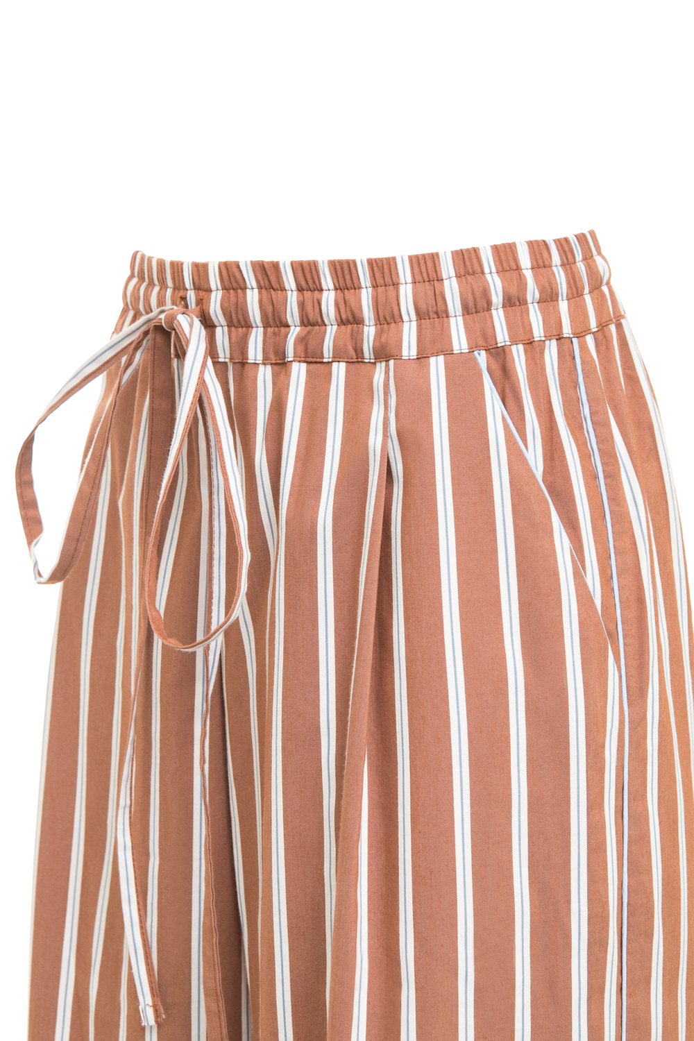 “Relaxed cotton” Брюки в пижамном стиле с кантом.