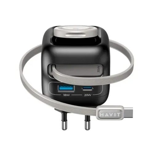 Сетевое зарядное устройство Havit 35Вт C+U+Watch+кабель С, 35w