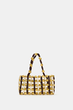ZARA СУМКА С БУСИНАМИ, РАЗНОЦВЕТНЫЙ