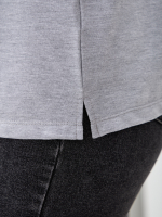 Блузка БЛк-143/пике-серыймеланж