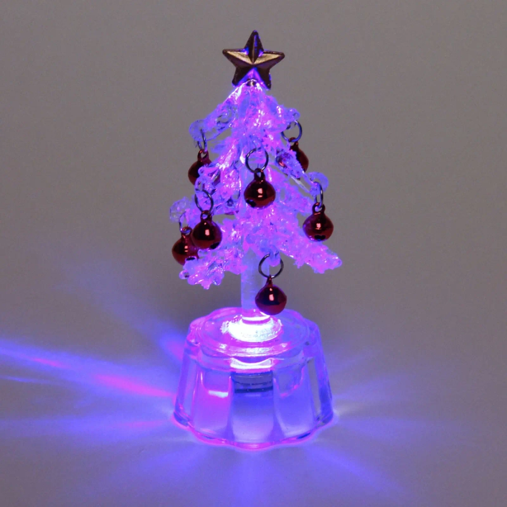 Сувенир с подсветкой «Морозная ёлочка» 7,5*2 см , красный