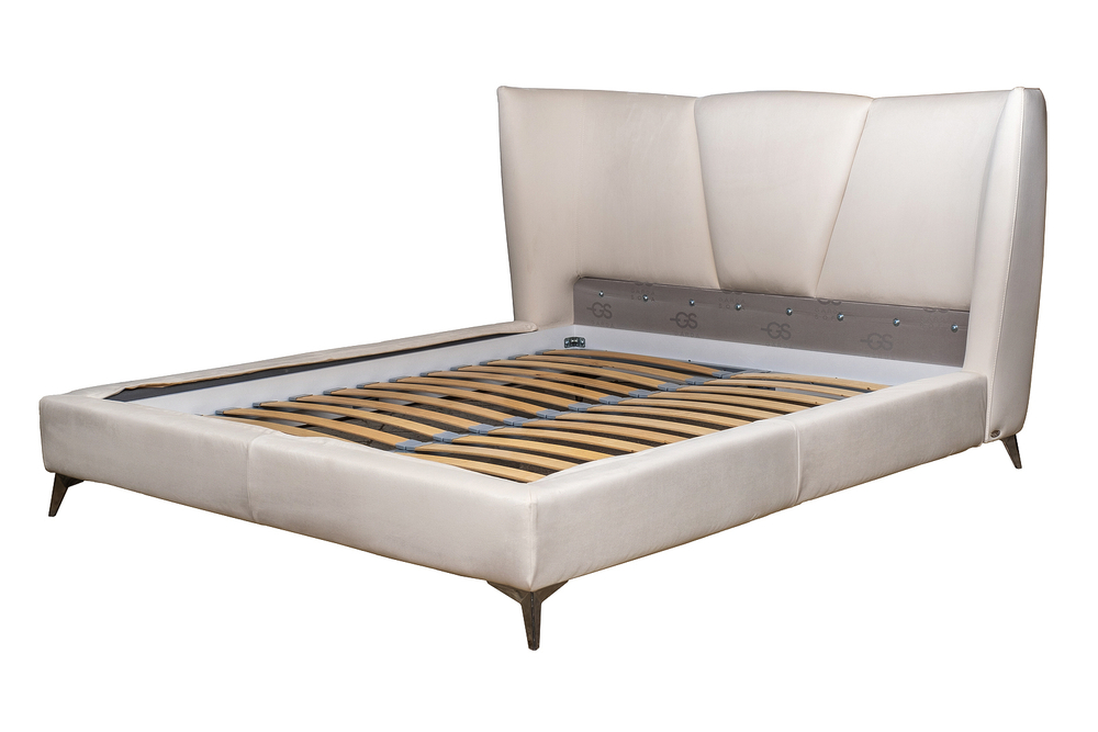 Кровать без механизма 199х222х116см Garda Decor Siena кремовый