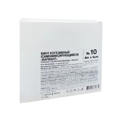 Бинт самофиксирующийся (когезивный) Вариант н/с 4 м х 6 см 10 шт