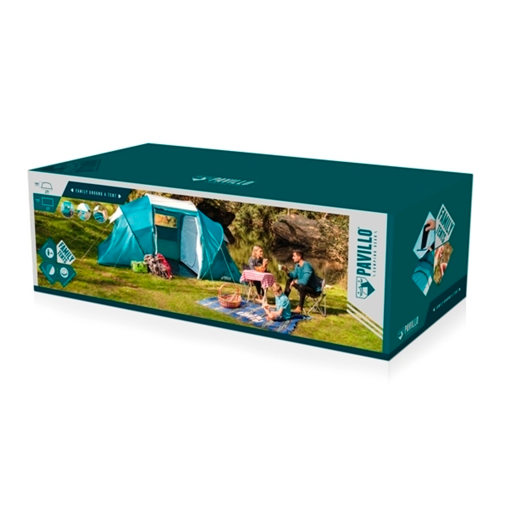 Палатка туристическая 4-местная 2-слойная Family Ground 4 Tent, размер 460*230*185 см Bestway (68093)