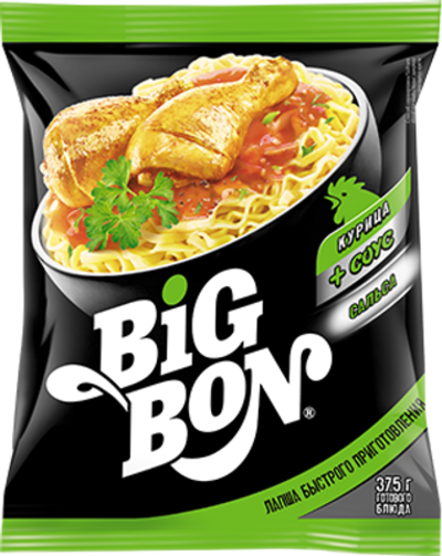 лапша Big-Bon куриная; соус сальса 75гр (1х48)