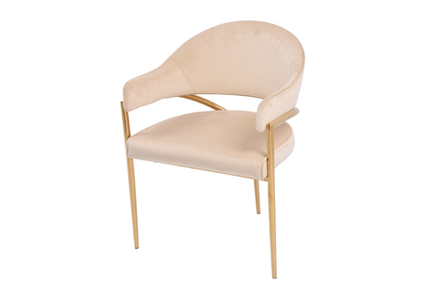 Стул обеденный Ist Casa Модена, 59х61х79 см, бежевый, глянцевое золото