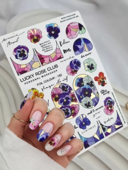 Lucky Rose Слайдеры наклейки для ногтей Foil 182