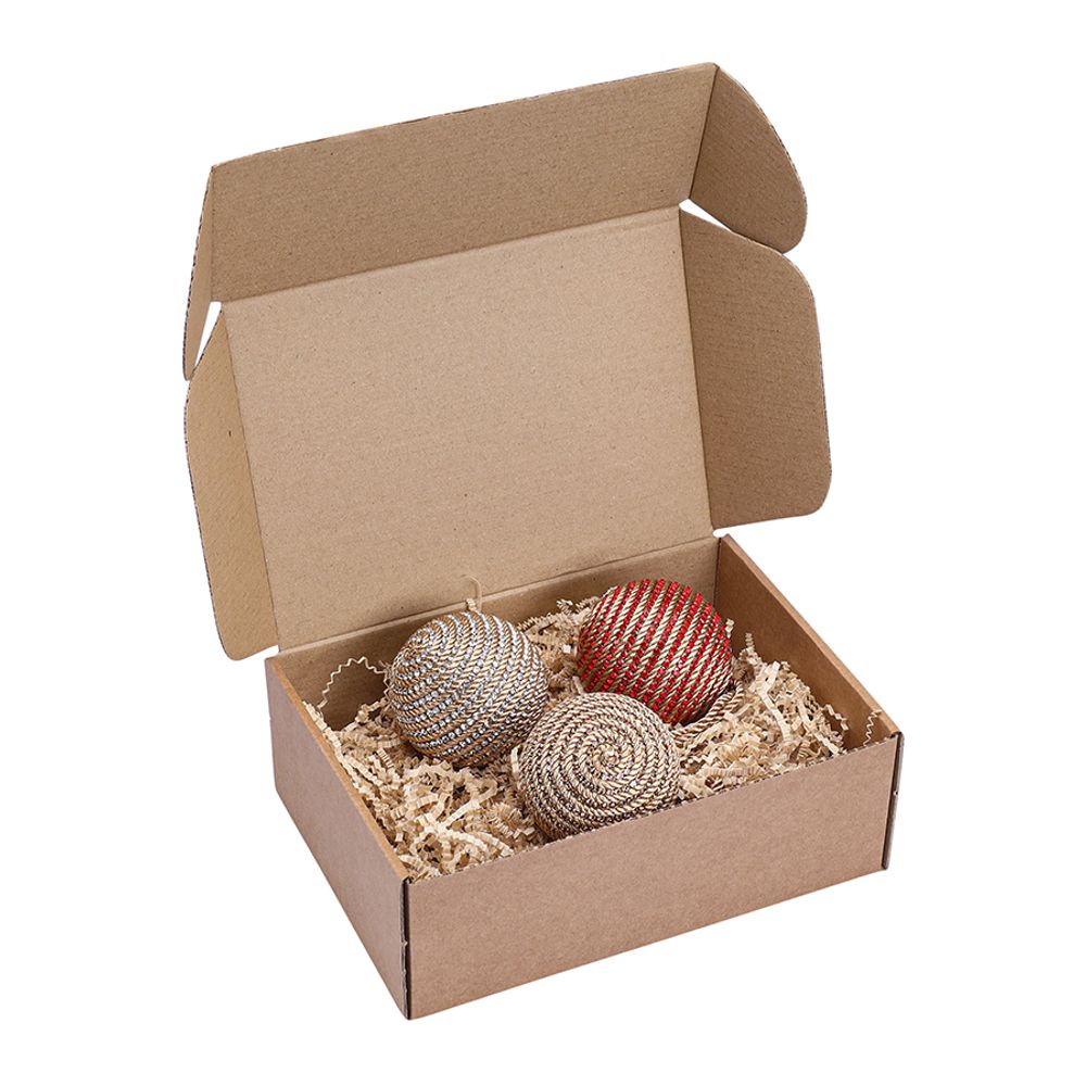 Набор елочных украшений Rustic diamonds из коллекции New Year Essential, 3 шт.