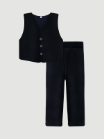 Велюровый комплект Mjölk (Жилет и брюки) Navy