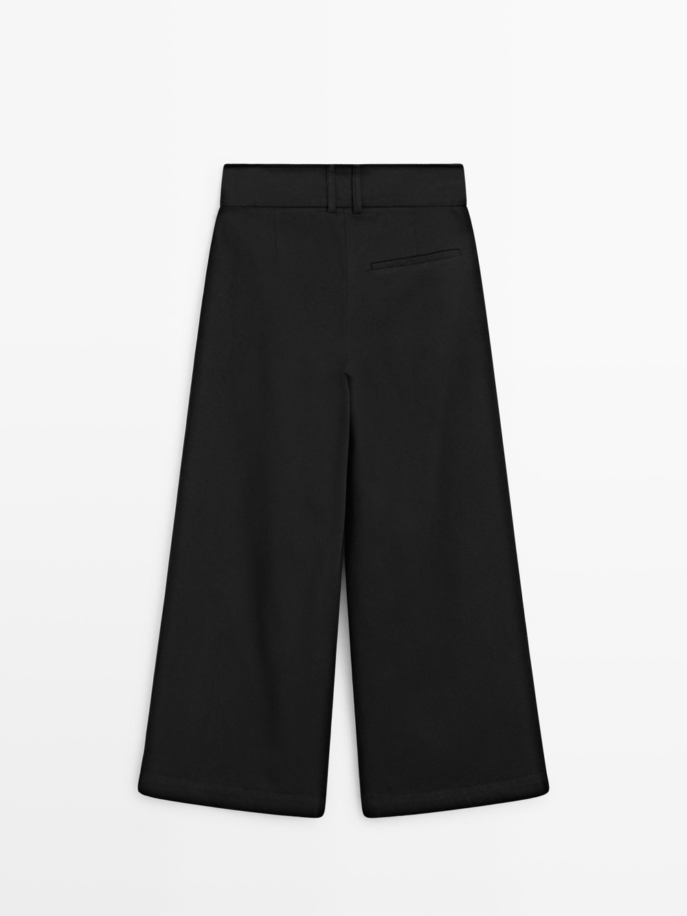 Massimo Dutti Широкие брюки с вытачками, черный