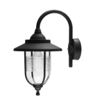 Уличный настенный светильник 100Вт E27, пластик, чёрный