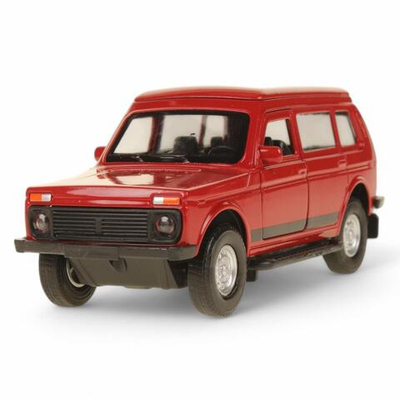 Модель ин. мет. "Lada 4x4 2131" 12см. двери, багаж, красный, коробка LADA4X42131-13-RD (Технопарк)