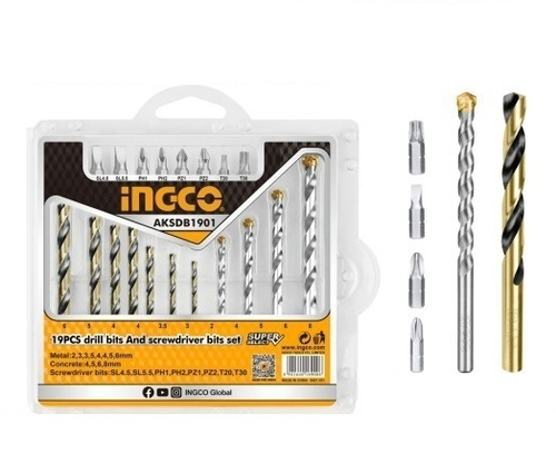 Набор сверл и бит INGCO AKSDB1901 19 шт