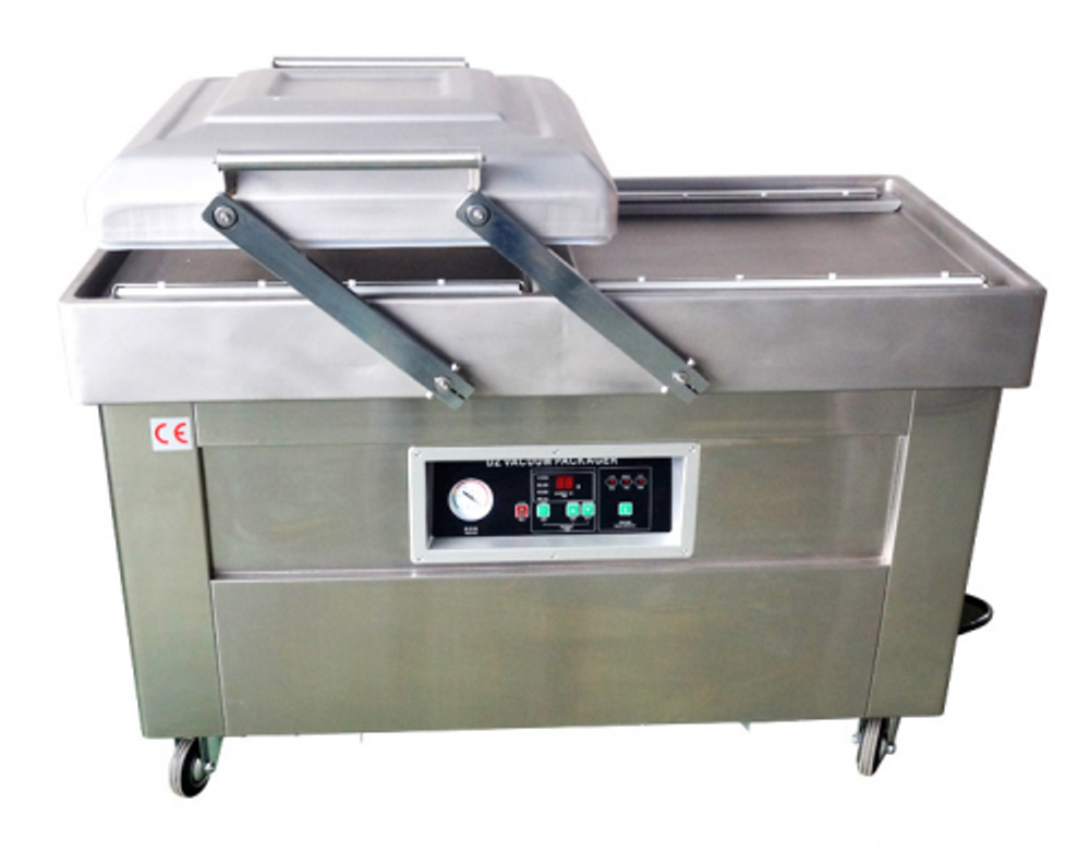 Машина напольная двухкамерная вакуум-упаковочная DZQ-600/2SB SS(1540х770х1040 мм, нерж.газ)