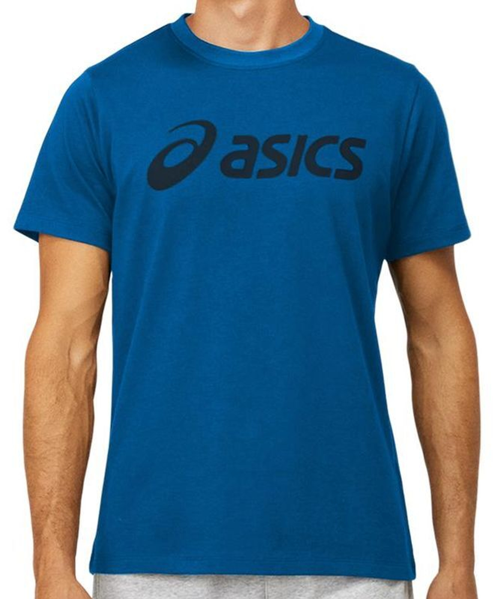 Мужская теннисная футболка Asics Big Logo Tee - lake drive/french blue