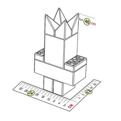 Персонажи к конструктору 12x24x40 см для GigaBloks 10''