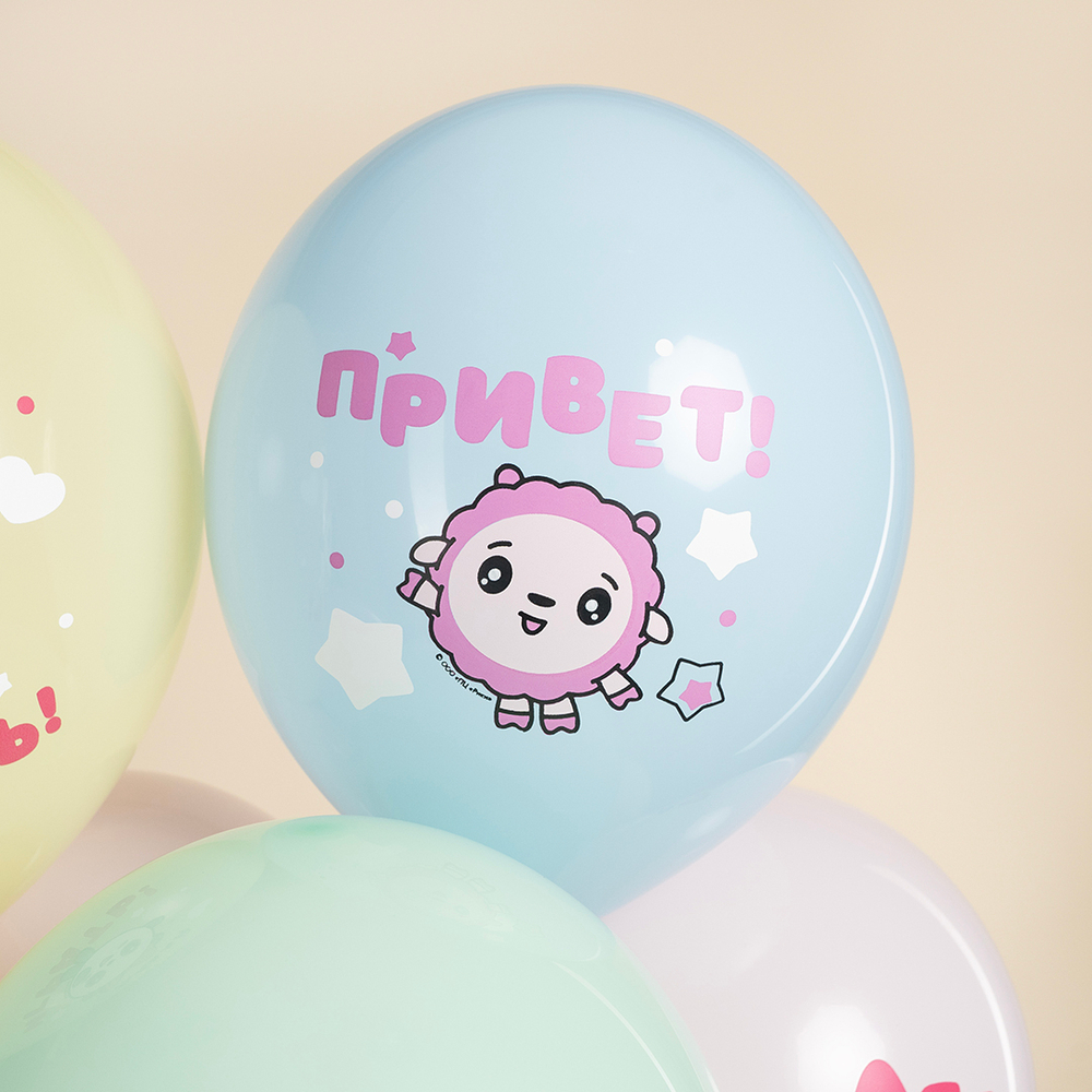 Шар 12" Ассорти Малышарики, С Днем Рождения! 512 10 шт