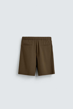 ZARA ТЕХНИЧЕСКИЕ ШОРТЫ RELAXED FIT, ТАБАЧНЫЙ