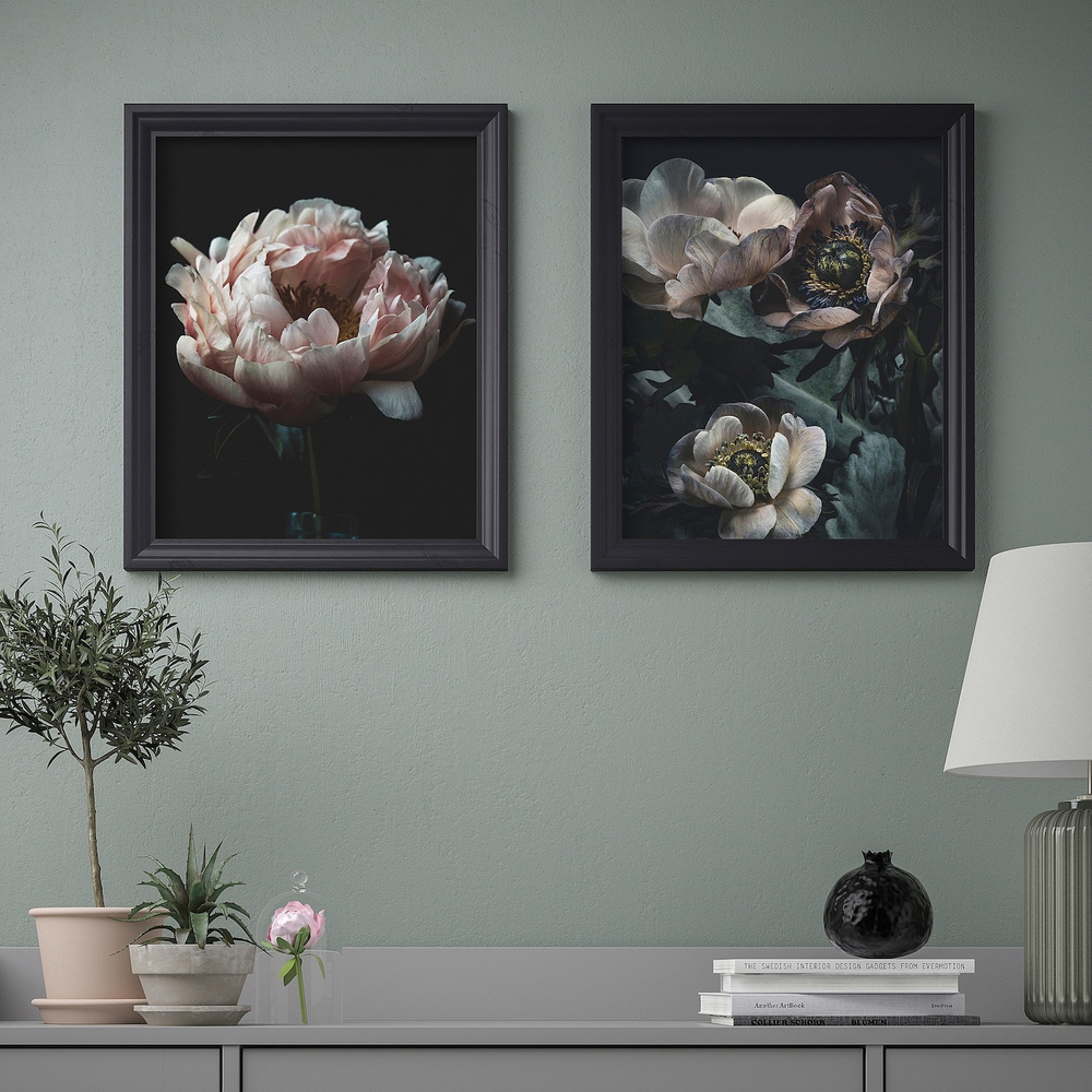 IKEA BILD  (ИКЕА БИЛД)  -  Плакат, натюрморт в темноте, 40x50 см