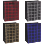 Пакет подарочный «Стильная клетка» 23*18*10 см