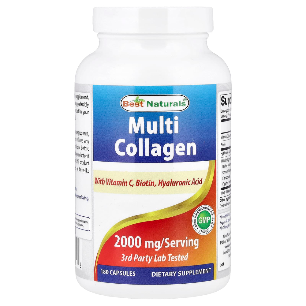 Best Naturals, Мультиколлаген, 180 капсул