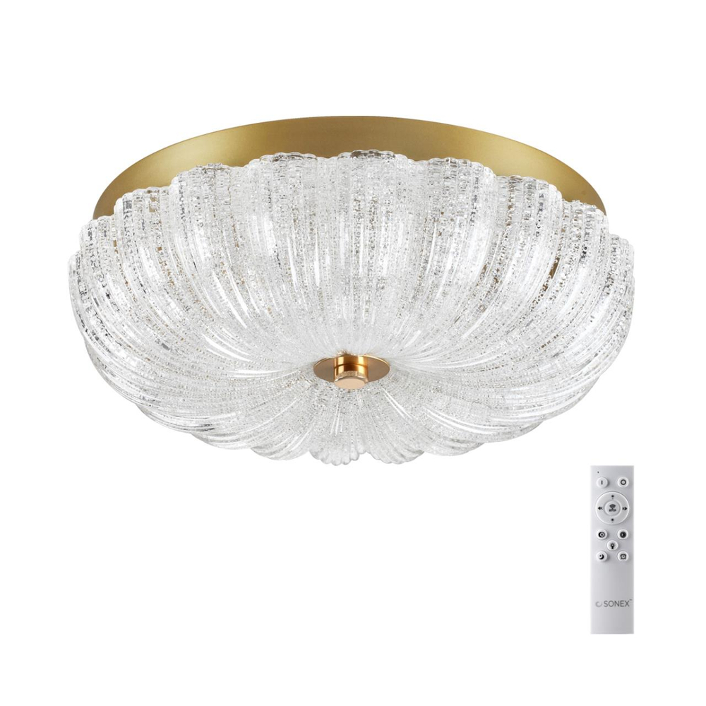 7719/36L PIKO LED SN 567 Светильник металл/стекло/прозрачный/золотой LED 36Вт 3000-6500K D300 IP20 пульт ДУ TESORO