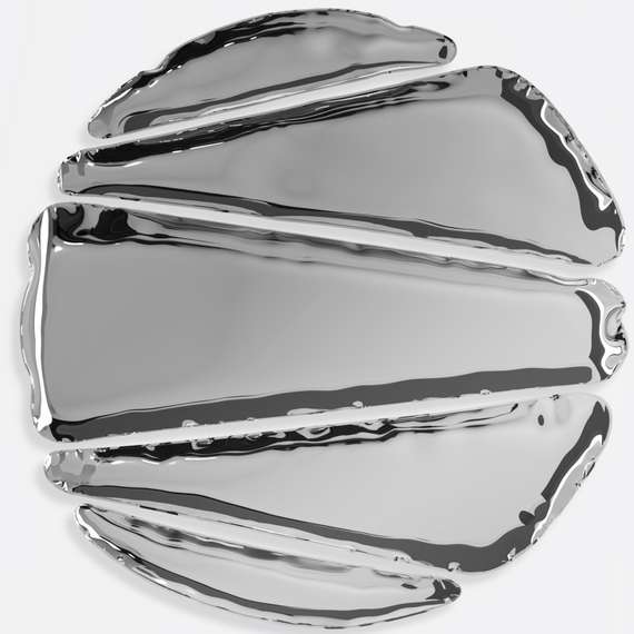 Настенный декор Brano Отражение 8, Ø120 см, полированная сталь