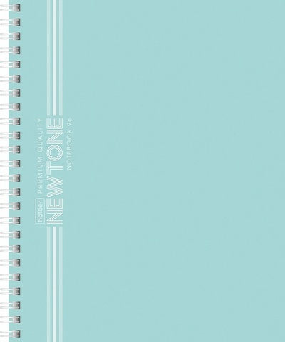 "Premium" Тетрадь 96л А5ф клетка 80г/кв.м Soft-touch на гребне NEWtone PASTEL Зеленый нефрит