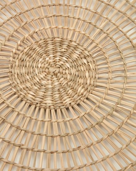 Набор из 2 круглых подставок Palau из натуральных волокон в натуральной отделке, 38 x 38 см