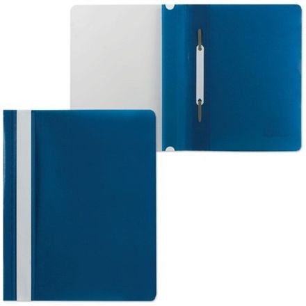 Скоросшиватель с прозрачным верхом, А5, пластик 180мкм, Brauberg, синий