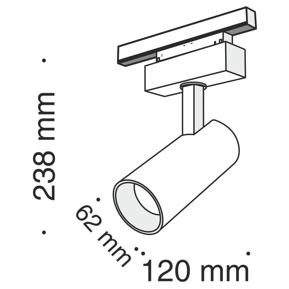 Трековый светильник для магнитного шинопровода светодиодный Maytoni S35 Focus Led TR019-2-15W3K-B