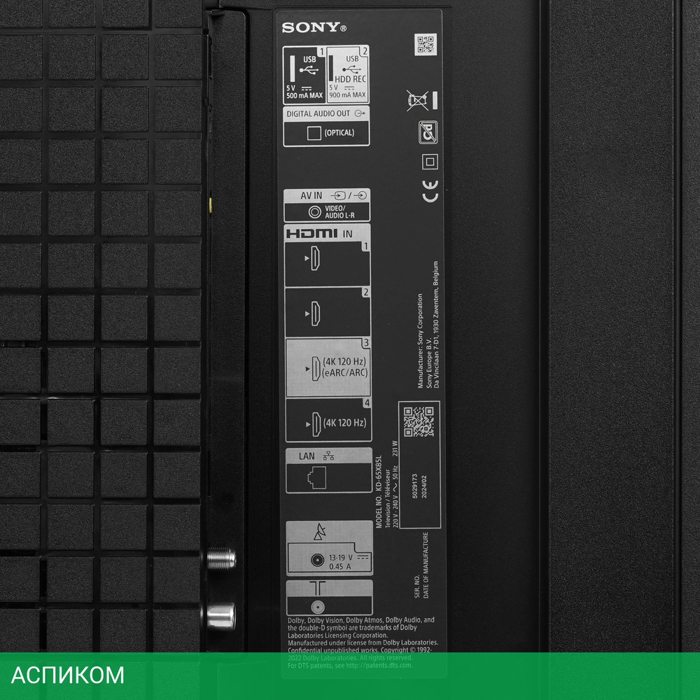 Телевизор LED Sony 65" KD-65X85L