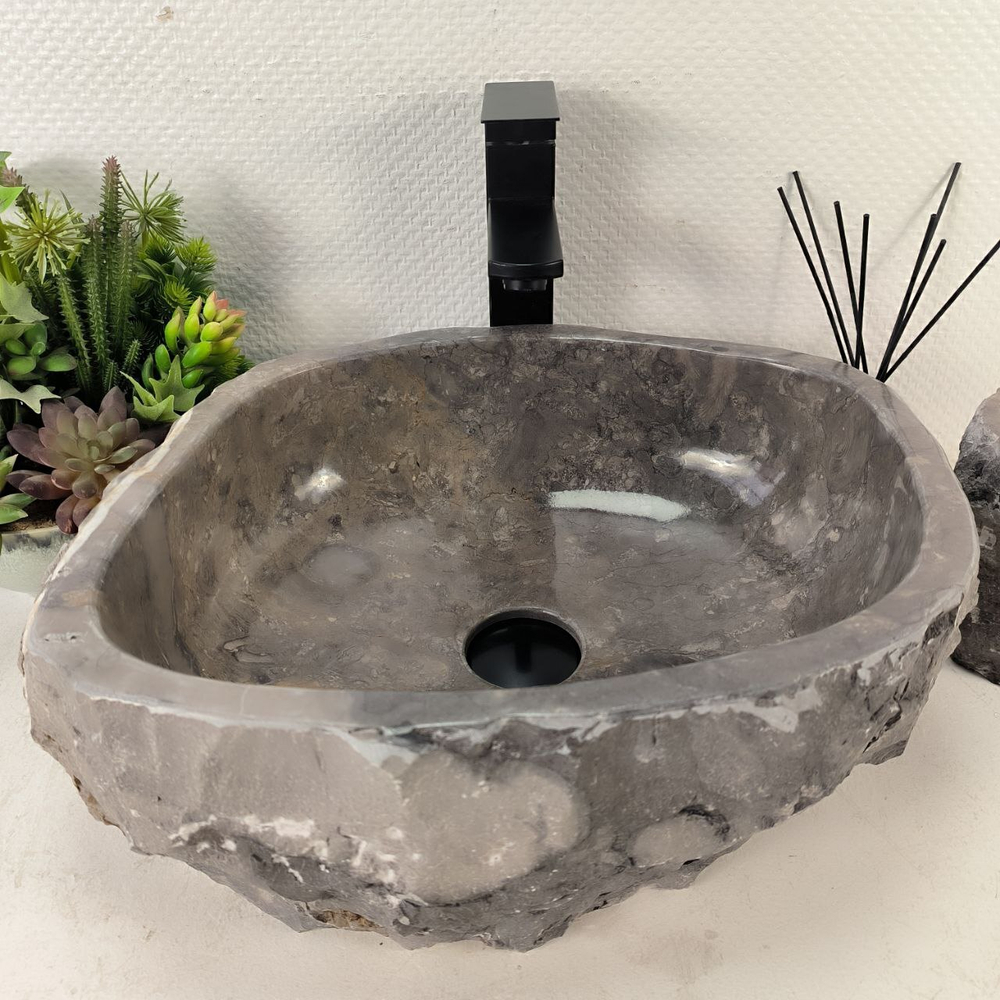 Раковина из мрамора Erozy Grey EM-65089 44*37*15 0882