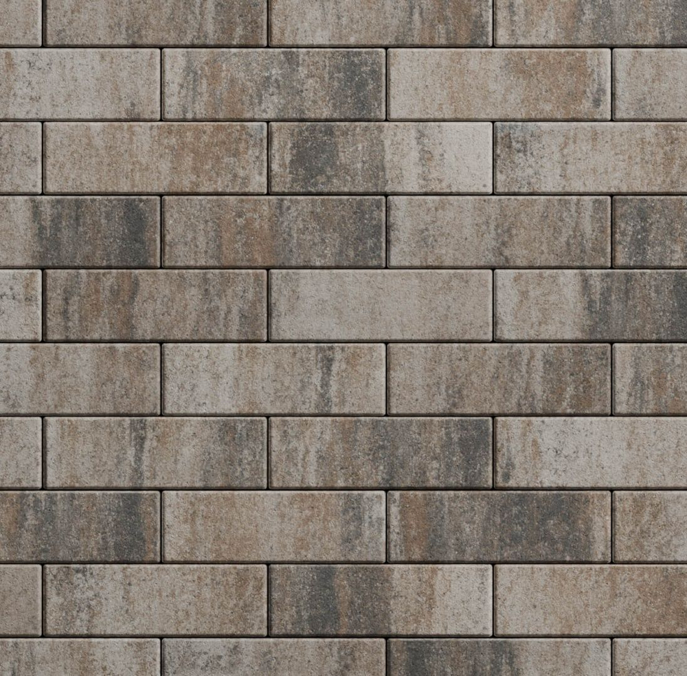 Тротуарная плитка ПРЯМОУГОЛЬНИК 300х100 мм - Листопад гладкий Песчаник