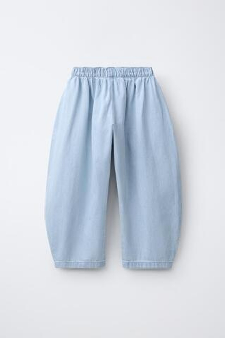 ZARA ДЖИНСЫ BALLOON СВОБОДНОГО КРОЯ, ГОЛУБОЙ