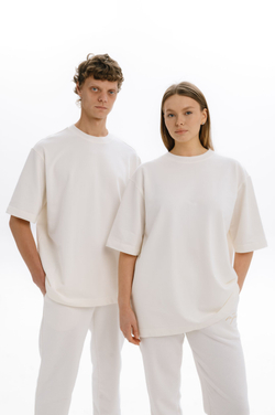 Футболка Mazzika Unisex Oversize OneSize, цвет молоко