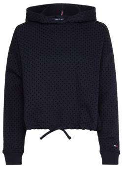 Женская теннисная куртка Tommy Hilfiger Relaxed Polka Dot Hoodie - desert sky polka dots