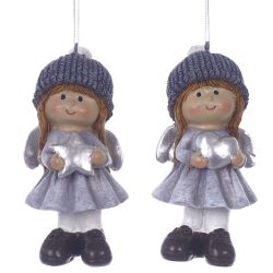 GAEM Фигурка декоративная подвесная "Ангел", L4,5 W3,5 H10 см, 2в.