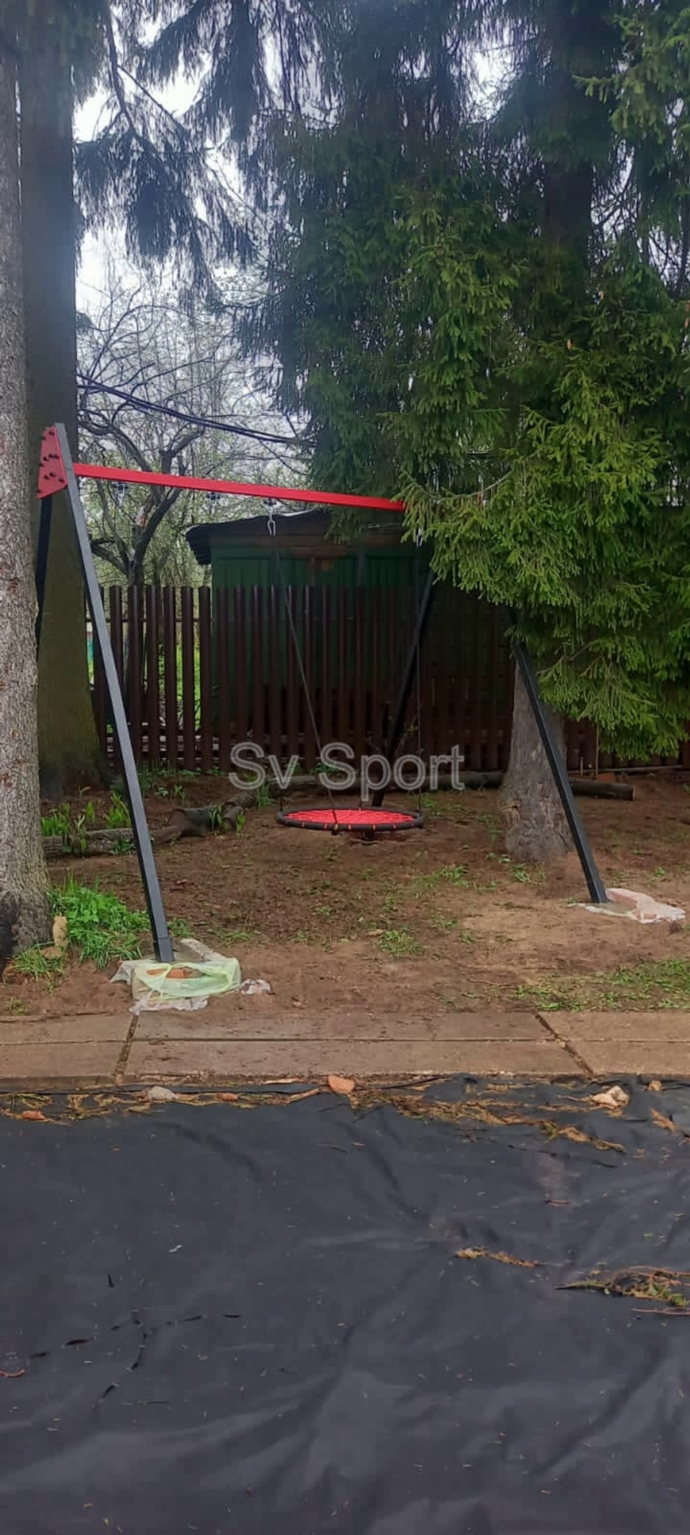 Монтаж уличных качелей Sv Sport