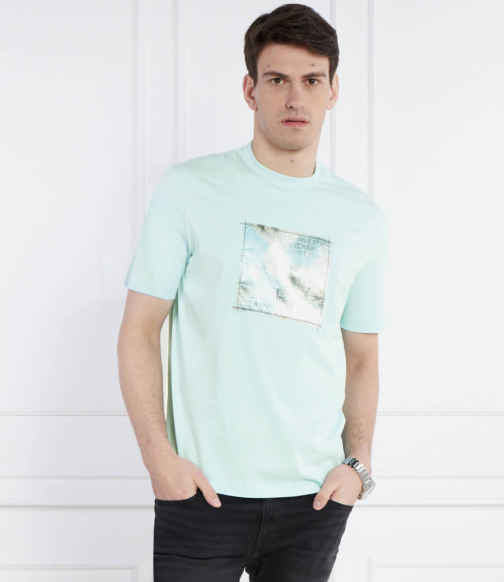 Футболка Armani Exchange - бирюзовый(3DZTLB ZJ9JZ)